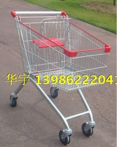 【武汉华宇货架】超市购物车/不锈钢手推车/特价促销/60L 80L125L