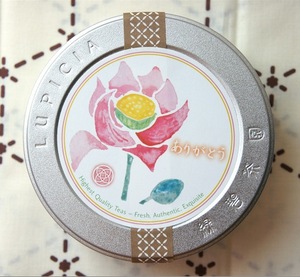 预日本正品代购lupicia绿碧茶园优雅荷花铁盒 樱桃红茶适合冷泡