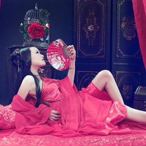 醉红妆之龙凤呈祥喜鹊临门古典成人仿真丝绸刺绣民族古装风情肚兜