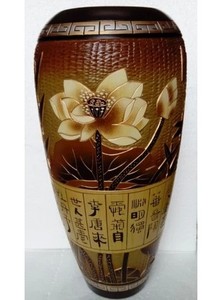 大井陶艺陶瓷工艺品摆件花瓶  瓜子瓶 爱莲说现代 陶瓷摆件包邮
