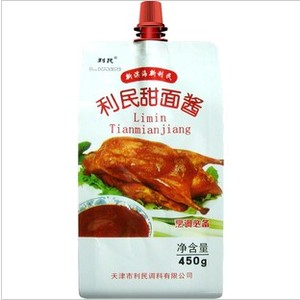 5袋包邮 天津特产 利民甜面酱450g 立体袋装 烤鸭火锅蘸料