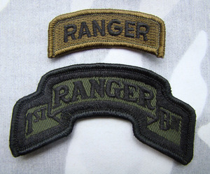 服饰美国刺绣徽章 绿色ranger(游骑兵)兵种徽章 臂章胸章