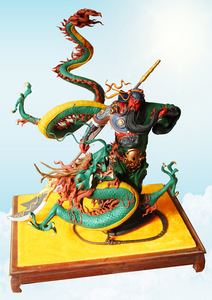 关公与龙 (长32宽26高45) 面塑 非物质文化遗产