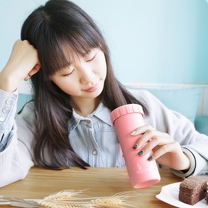 小麦秸秆环保塑料随手杯便携水杯情侣成人学生儿童大号茶杯喝水杯