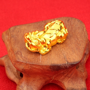 淘宝镀24k金吊坠欧币金饰品不掉色小貔貅仿真金穿手链配件首饰dz250