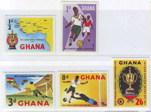GY61-458-加纳1959体育：西非足球锦标赛-地图/奖杯5全