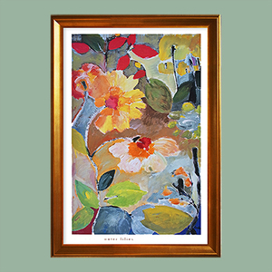 *春春花园美国原版进口画芯油画风格花卉客厅玄关美式