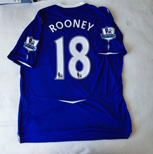 正品茵宝08/09埃弗顿主场18号鲁尼球衣 老款英超足球服 纪念