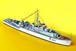 【新翔精品纸模型】二战英国佩内洛普号战舰护卫舰模型长60厘米