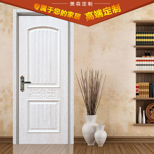 美森套装门/实木复合卧室烤漆门 橡胶实木室内白色房门平开门木门