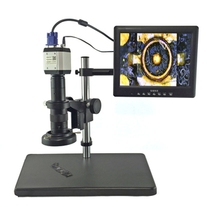 XDC-10A光学视频AV显微镜USB/ VGA300万维修电路板视频放大镜可调