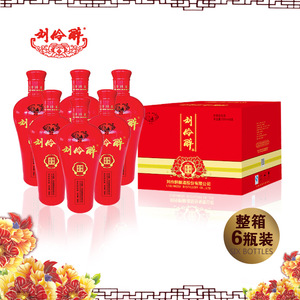 刘伶醉 花开富贵 38度 浓香型 白酒 500ml*6 整箱特价