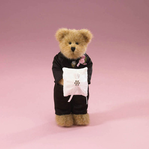 美国品牌泰迪熊 7寸抱戒枕小男熊 正品毛绒玩具关节熊 生日礼物