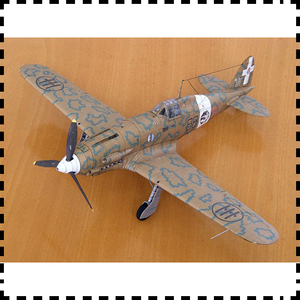 意大利mc.202战斗机 纸模型1:33军武宅创意拼插3d手工制作diy