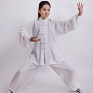 东印象春秋高档日本棉麻纯棉男女太极服练功服武术表演服禅修服