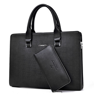 送手包商务精品男包定型包男士手提包包横款公文包男式皮包电脑包
