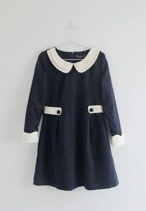 【海外带回2件包邮】vintage古着孤品日本制羊毛连衣裙〓 少女波