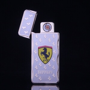 法拉利双面两用点火超薄防风点烟神器高档精品usb充电式打火机男