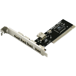 USB2.0扩展卡台式PCI转USB转接卡 5口USB转PCI VIA外置4口USB集线