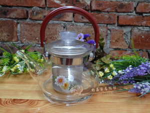 耐热加厚玻璃烧水壶大容量养生壶酒精电陶炉专用煮花草黑茶