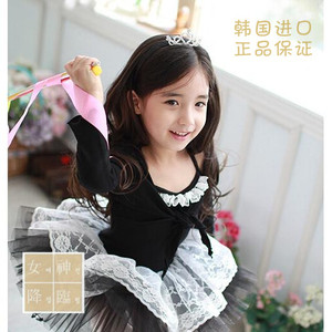 秋冬款韩国进口品牌儿童芭蕾舞蹈外套  练功服装黑色跳舞外套