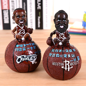 新款NBA球星存钱罐卡通人物摆件篮球零钱罐学生礼品礼物储蓄罐