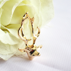 diy手工饰品配件 合金可爱金色鹿角小鹿 森林系新娘头饰制作材料