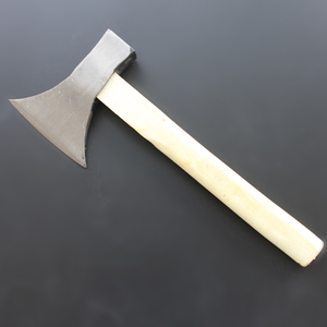 锻打木柄白斧头铁柄砍树斧子双刃斧木工斧砍水泥墙灰装修装潢工具