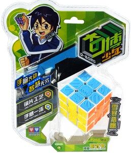 奥迪双钻 奇博少年玩具 三阶镶片魔方 雪暴猎鹰690006 雷霆神虎s