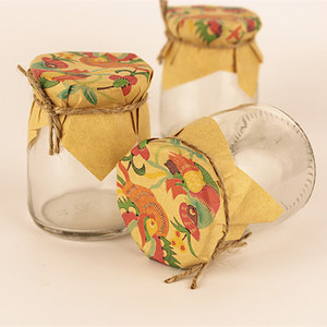 100张复古蜂蜜包装纸布丁瓶包装纸蜂蜜封口纸布丁瓶封口包装纸