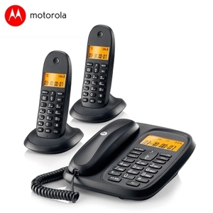 摩托罗拉cl102c 数字无绳电话机一拖二 办公子母机 家用无线座机