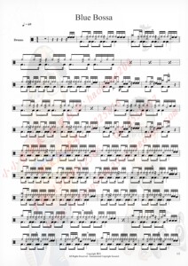 blue bossa  拉丁风格无鼓伴奏完整鼓谱|简介里有试听链接>