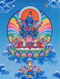 线绣 thang-ga藏族唐卡十字绣 diy十字绣定制定做 金刚总持