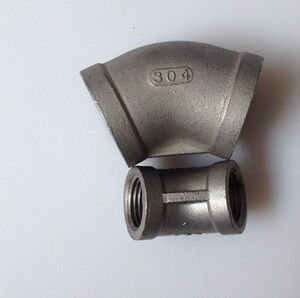 45度弯头/不锈钢45度弯头/135度弯头/304内牙45度弯头/304牙弯头