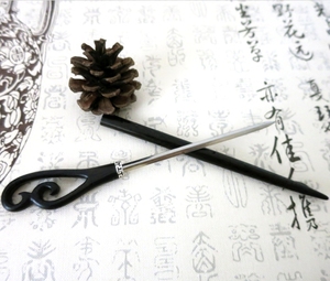 檀木汉服发饰簪子藏剑木簪刀簪小刀防身应急中秋送礼物刻字