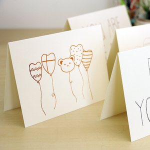 私人订制巨门文具纤纤细语礼物贺卡烫金银创意片清新生日祝福七夕