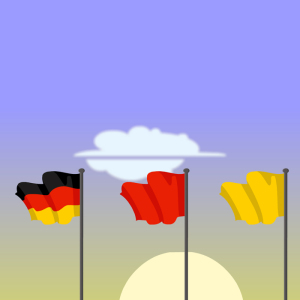 迎风飘扬的各色旗帜s形运动曲线运动波形运动规律flash动画源文件