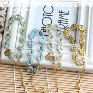 精美手链饰品11颗珠圣母玫瑰经念珠手链意大利产地进口首饰手链