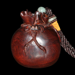 工艺品,礼品 工艺品 木质工艺品 小叶紫檀手把件钱袋子