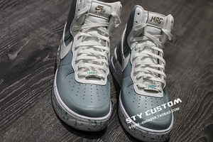 sty custom球鞋手绘 nike air force 1 air mag回到未来 球鞋改制