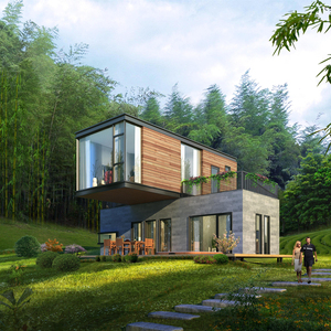 模块化集成式度假村房屋钢结构木屋别墅组合屋全国免费安装