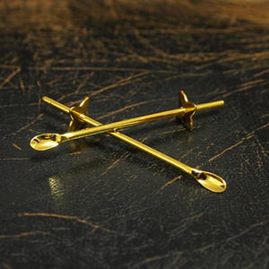 超级武器:复活欧洲古代器形 rococo 88mm 镀18k真金 标准鼻烟勺