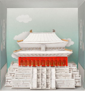 jeancard 3d 故宫太和殿 城市镭射diy立体材料包贺卡纸模拼图
