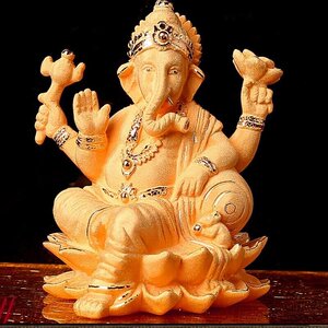 丑年淘阁开光四臂金象摆件 新款四臂宝象家居摆设象神摆2019款