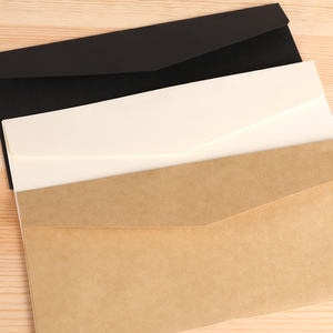【10个】五号信封西式5号空白牛皮现货创意红色黑色牛皮纸