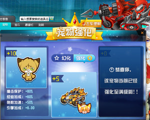qq飞车代强化觉醒宠物白金神兽/飞虎王幻化雷诺御皇铠甲小子 5 10