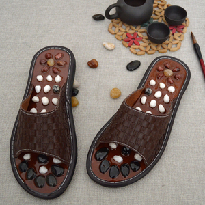 鹅卵石足底按摩拖鞋脚底保健按摩鞋拖鞋足疗鞋夏男女浴室防滑拖鞋