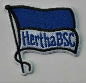 德甲 柏林赫塔队队徽 logo 精美刺绣补丁贴 电脑绣花全绣贴 背胶