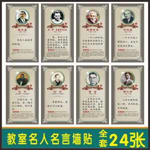 大中小学校园班级布置标语墙贴励志名人名言文化教室装饰警句墙贴