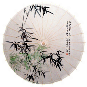 古典油纸伞|水墨竹子竹报平安旗袍古装模特走秀中式舞蹈伞装饰伞